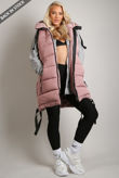 Hooded Puffer Gilet With Black Tabard