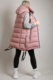Hooded Puffer Gilet With Black Tabard