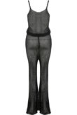 Black Metallic Knitted Crop Top