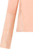 Pink Lace Embroidered Tops