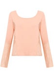 Pink Lace Embroidered Tops