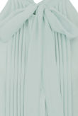 Pleated Pussybow Blouse In Mint