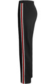 Black Side Ribbon Trim Trousers