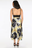 Yellow Watermark Splatter Bias Skirt
