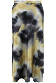 Yellow Watermark Splatter Bias Skirt