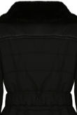 Black Fur Collar Short Trench Jacket