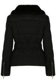 Black Fur Collar Short Trench Jacket