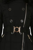 Black Fur Collar Short Trench Jacket