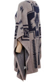 Taupe Patterned Cape