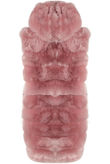 Rose Long Faux Fur Gilet with Hood