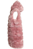 Rose Long Faux Fur Gilet with Hood