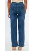 Straight Leg Dark Wash Denim Jeans 
