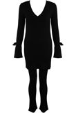 Black Ribbed V Neck Jumper & Legging Loungewear Set