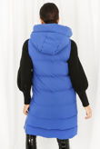 High Shine Sleeveless Long Puffer Jacket