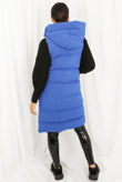 High Shine Sleeveless Long Puffer Jacket