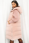 High Shine Sleeveless Long Puffer Jacket
