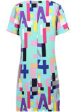 Multicolour Print Back Zip Up Shift Dress 