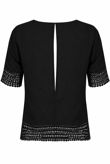Black Open Back Short Sleeve Top 