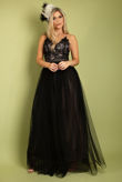 Black Cami Lace Bodice Maxi Dress