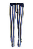 Blue Striped Skinny Jeans