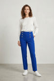 Golden Button Royal Blue Trouser 