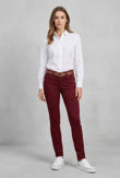 Wine Pleated Waist Supar Soft Jeans 
