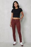 Wine High Waisted Super Soft Skinny Jeans
