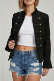 Black Faux Suede Jacket