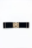 Elasticated Waist Belt With Gold Lion Buckle