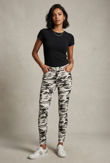 Camouflage Mid-Rise White Jeans 