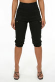 Black Cargo Pockets Pedal Pushers