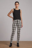 Monochrome Plaid Skinny Jeans