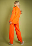 Orange Double Breasted Blazer & Wide Leg Trouser Suit 