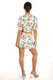 Floral Print Frill Skort In White