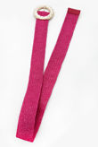 Fuchsia Shell Buckle Woven Belt