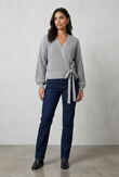 Grey Cable Knit Tie Up Robe Cardigan