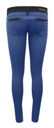 Blue Contrast Waist Acid Colours Skinny Jeans 