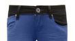 Blue Contrast Waist Acid Colours Skinny Jeans 