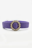 Lilac Shell Buckle Woven Belt
