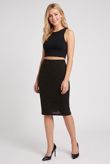 Lurex Grid Print Midi Skirt In Khaki