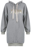 Grey JAdore Slogan Hooded Dress