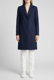 Navy Single Button Loose Over Coat