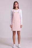 Pink O Ring Dungaree Dress