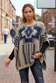 Taupe Patterned Cape