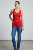 Red Muscle Vest Top