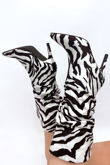 Heeled Stiletto Zebra Slouchy Suede Boots