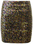 High Waisted Multicolour Sequin Skirts