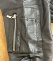 Black Biker Jacket with Pocket in Sleeve