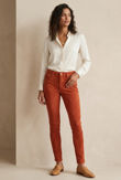 Matte Suede Skinny Rust Jeans
