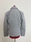 Grey Textured Double Pocketed Blazer